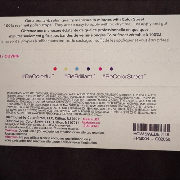 Colorstreet Nail Strips • Pedicure Set • “How Swede it is” - Picture 6 of 9